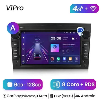 Radio nawigacja Opel Astra H Vectra C Antara Zafira Corsa C D Vivaro Meriva Android Auto Carplay - Multigenus