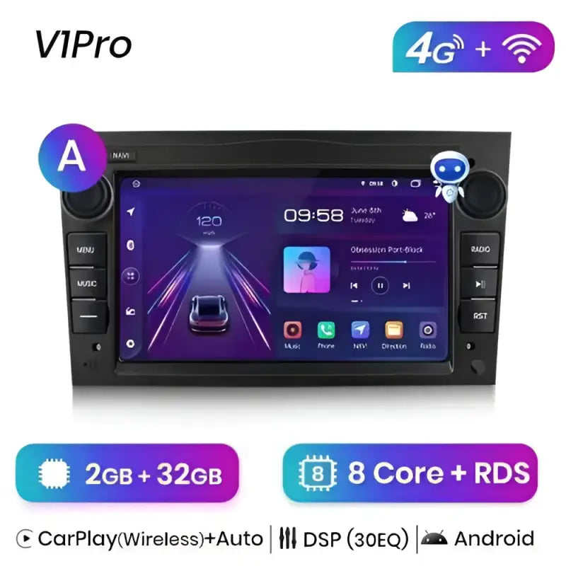 Radio nawigacja Opel Astra H Vectra C Antara Zafira Corsa C D Vivaro Meriva Android Auto Carplay - Multigenus