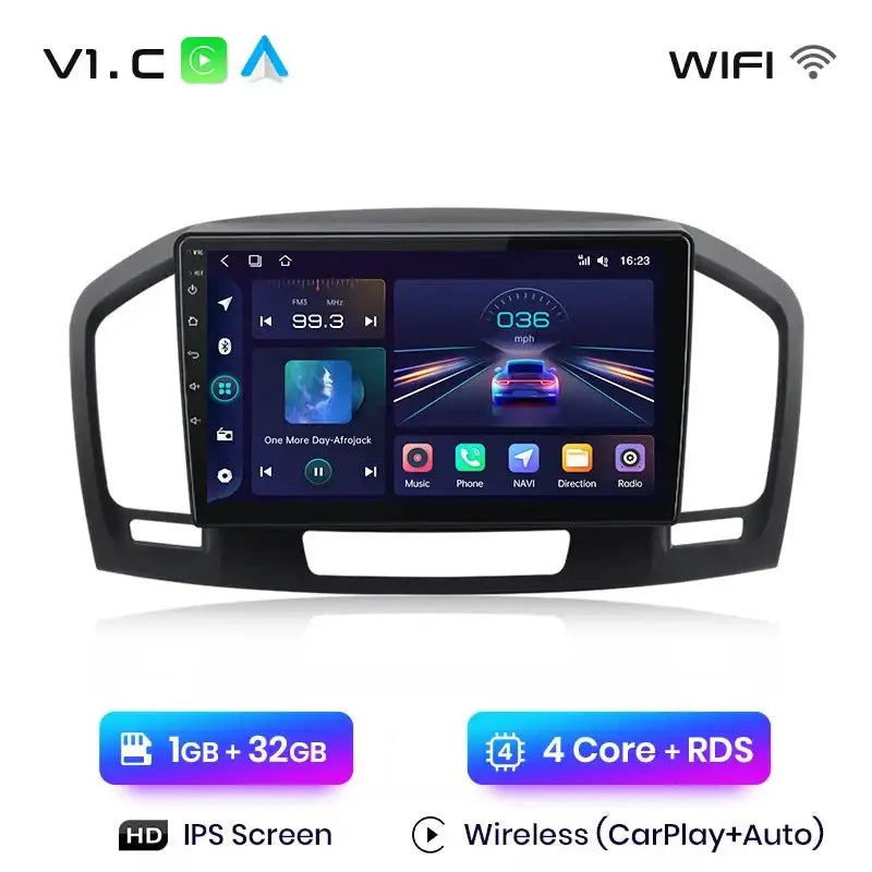Radio Samochodowe V1 Plus dla Buick Regal i Opel Insignia (2009 - 2013) - Bezprzewodowy CarPlay i Android Auto - Odtwarzacz DVD 2 DIN - Multigenus