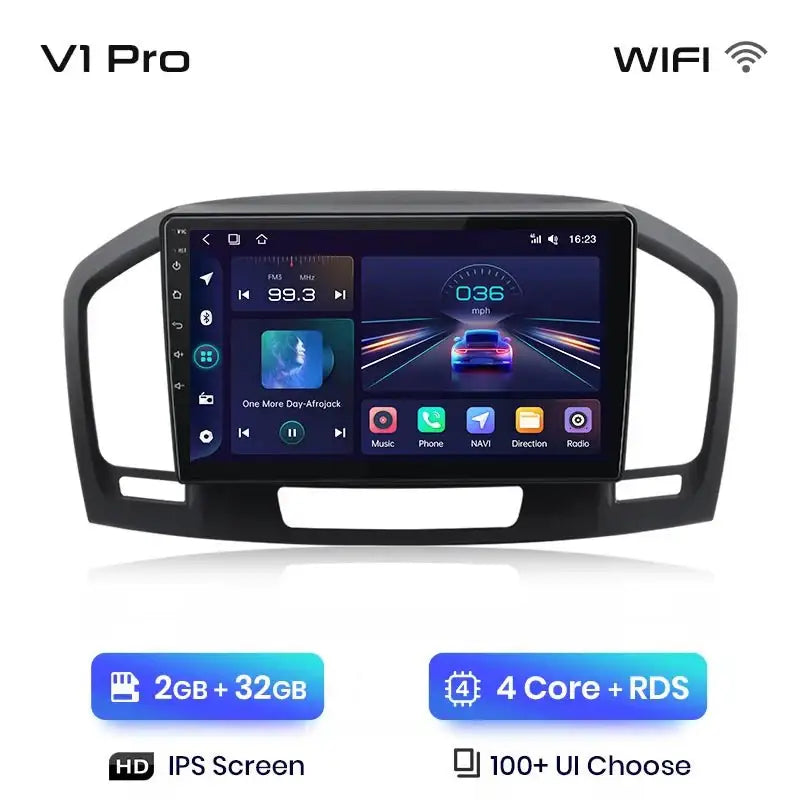 Radio Samochodowe V1 Plus dla Buick Regal i Opel Insignia (2009 - 2013) - Bezprzewodowy CarPlay i Android Auto - Odtwarzacz DVD 2 DIN - Multigenus