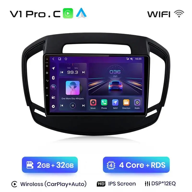 V1 Plus Radio Samochodowe dla Opel Insignia 2013 - 2017 | Bezprzewodowy CarPlay i Android Auto | 2DIN Bez DVD - Multigenus