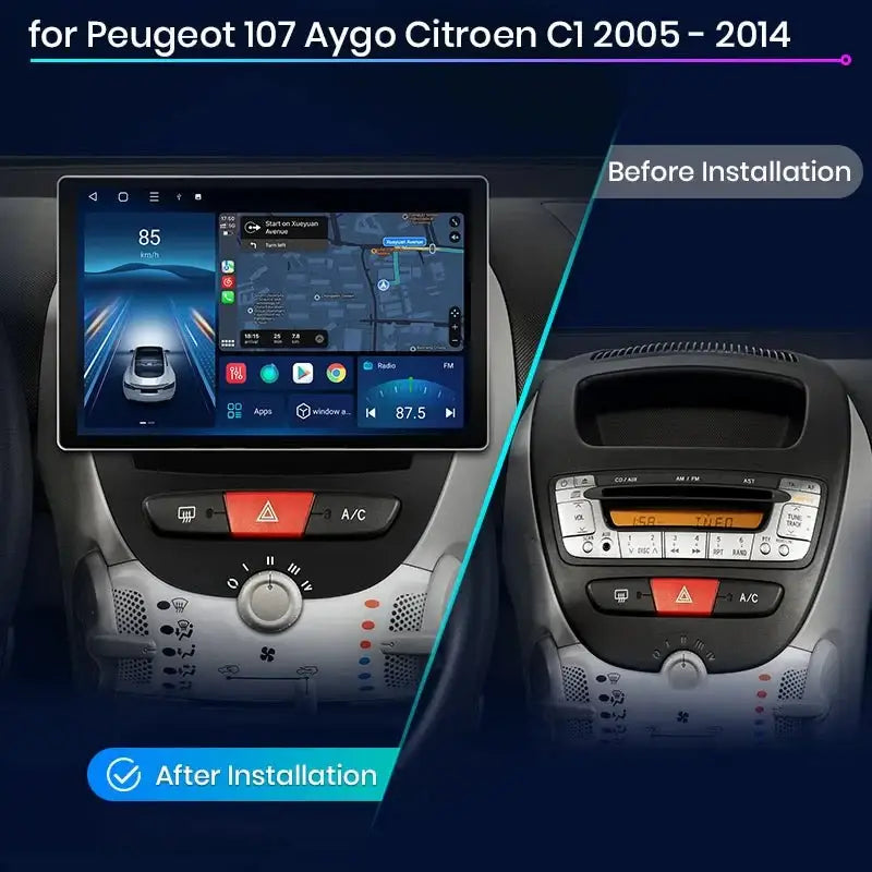 X7 MAX 13.1“ 2K Wireless CarPlay Android Auto Car Radio for Peugeot 107 Toyota Aygo Citroen C1 2005 Multimedia autoradio - Multigenus