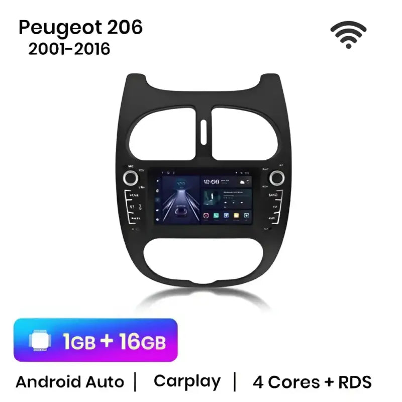 Radio nawigacja PEUGEOT 206 206CC 206SW 2001-2016 Android Auto Carplay - Multigenus