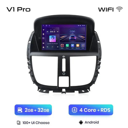 Radio dla Peugeot 207 207CC 2006 - 2015 – Bezprzewodowy CarPlay i Android Auto - Multigenus