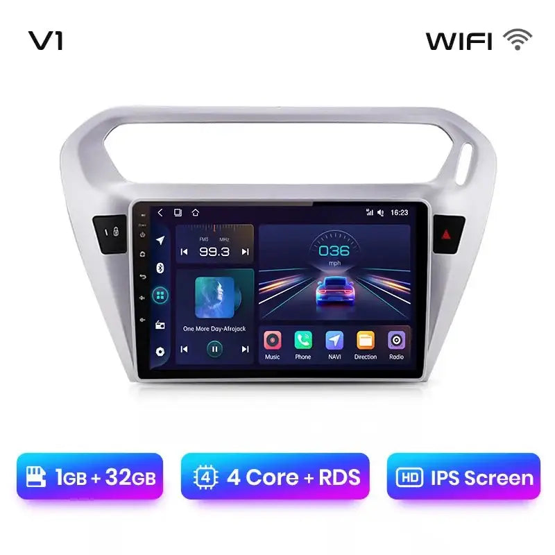 Radio do Peugeot 301 i Citroën Elysee 2013 - 2018 (2DIN) Bezprzewodowy CarPlay i Android Auto - Multigenus