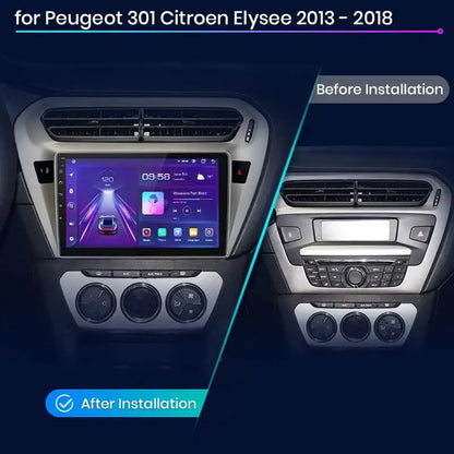 Radio do Peugeot 301 i Citroën Elysee 2013 - 2018 (2DIN) Bezprzewodowy CarPlay i Android Auto - Multigenus