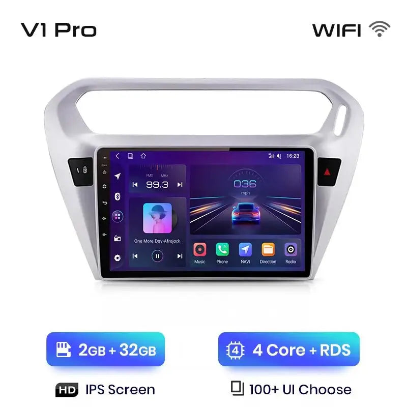 Radio do Peugeot 301 i Citroën Elysee 2013 - 2018 (2DIN) Bezprzewodowy CarPlay i Android Auto - Multigenus