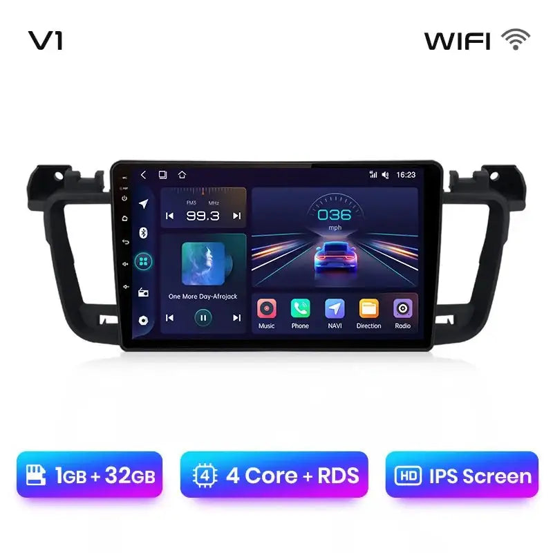 Bezprzewodowy system CarPlay i Android Auto do Peugeot 508/508SW (2011 - 2018) – inteligentne radio samochodowe, brak DVD, kompatybilność z 2 - DIN - Multigenus