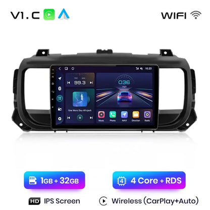 Radio samochodowe do Peugeot Expert 3, Citroen Jumpy 3, SpaceTourer (2016 - 2021) | Bezprzewodowy CarPlay i Android Auto | 2 - DIN, Bez DVD - Multigenus
