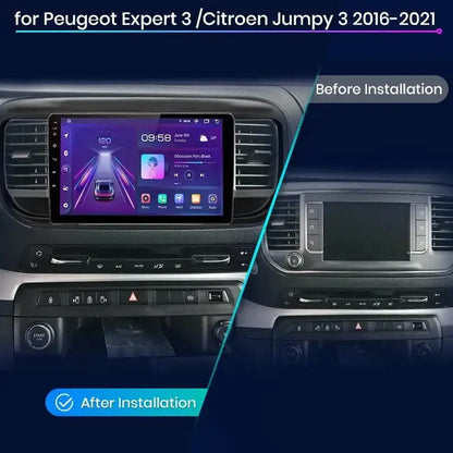 Radio samochodowe do Peugeot Expert 3, Citroen Jumpy 3, SpaceTourer (2016 - 2021) | Bezprzewodowy CarPlay i Android Auto | 2 - DIN, Bez DVD - Multigenus