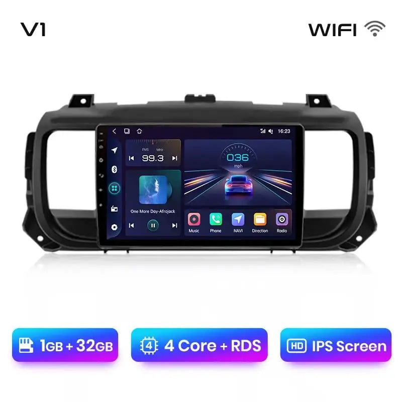 Radio samochodowe do Peugeot Expert 3, Citroen Jumpy 3, SpaceTourer (2016 - 2021) | Bezprzewodowy CarPlay i Android Auto | 2 - DIN, Bez DVD - Multigenus