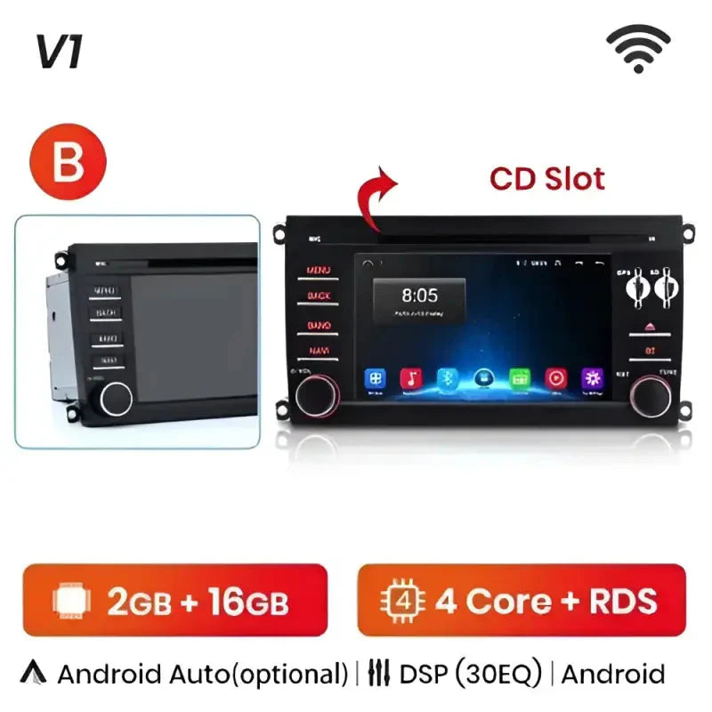 Radio nawigacja Porsche Cayenne GTS 2003 - 2010 Carplay Android Auto - Multigenus