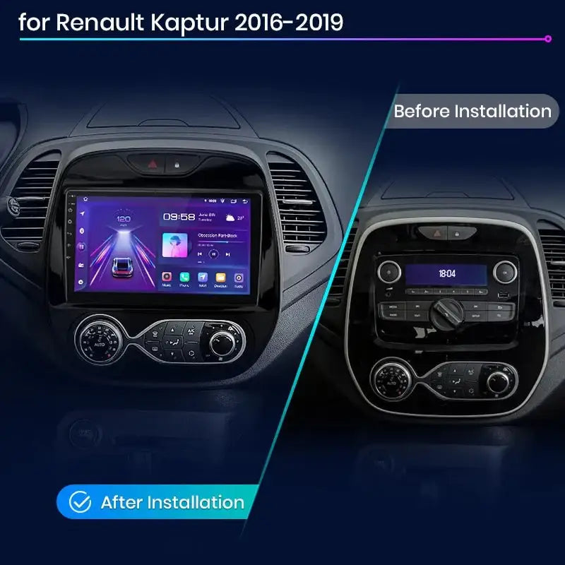 Inteligentne radio V1 AI Voice Wireless CarPlay i Android Auto dla Renault Captur (2016 - 2019) | 4G Multimedia GPS | 2 - DIN Autoradio - Multigenus