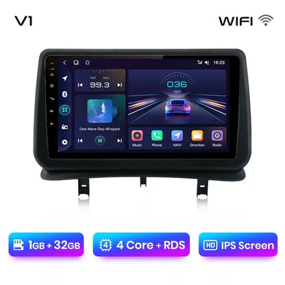 Najlepszy odtwarzacz multimedialny 2DIN Android Auto do Renault Clio 3 (2005 - 2014) z GPS i CarPlay - Multigenus