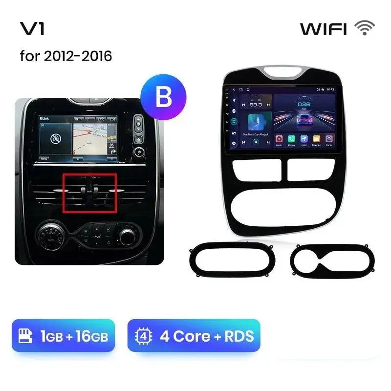 Radio nawigacja Renault Clio 4 ZOE 2016 - 2019 Carplay Android Auto - Multigenus