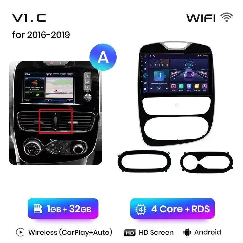 Radio nawigacja Renault Clio 4 ZOE 2016 - 2019 Carplay Android Auto - Multigenus