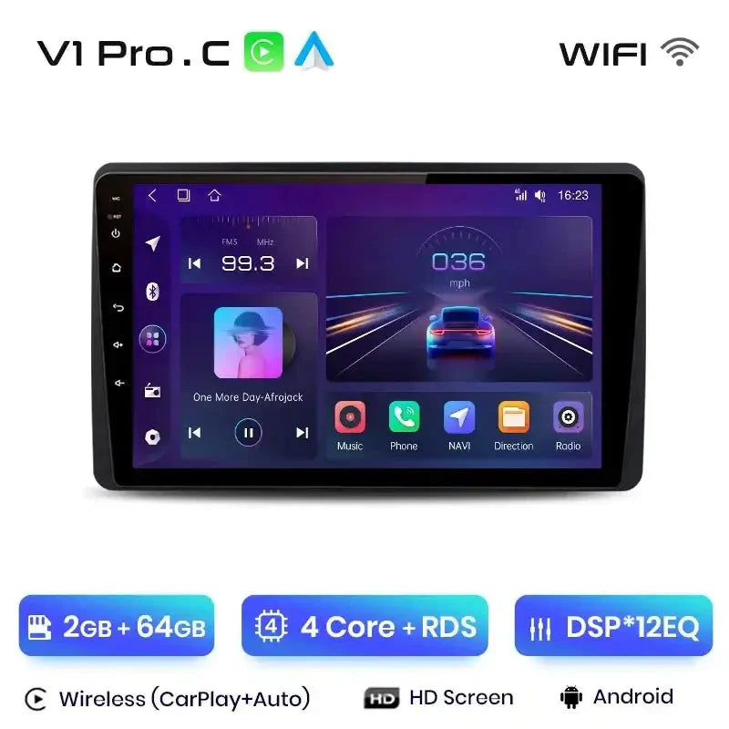 1Pro 4G Android Auto Radio Samochodowe dla Renault Duster/Dacia HM2/Arkana (2019 - 2021) z CarPlay i Systemem Multimedialnym GPS - Multigenus