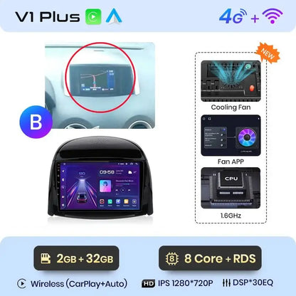 Radio Samochodowe V1 Plus do Renault Koleos (2008 - 2016) – Bezprzewodowy CarPlay i Android Auto | Ulepszony System Inteligentny - Multigenus