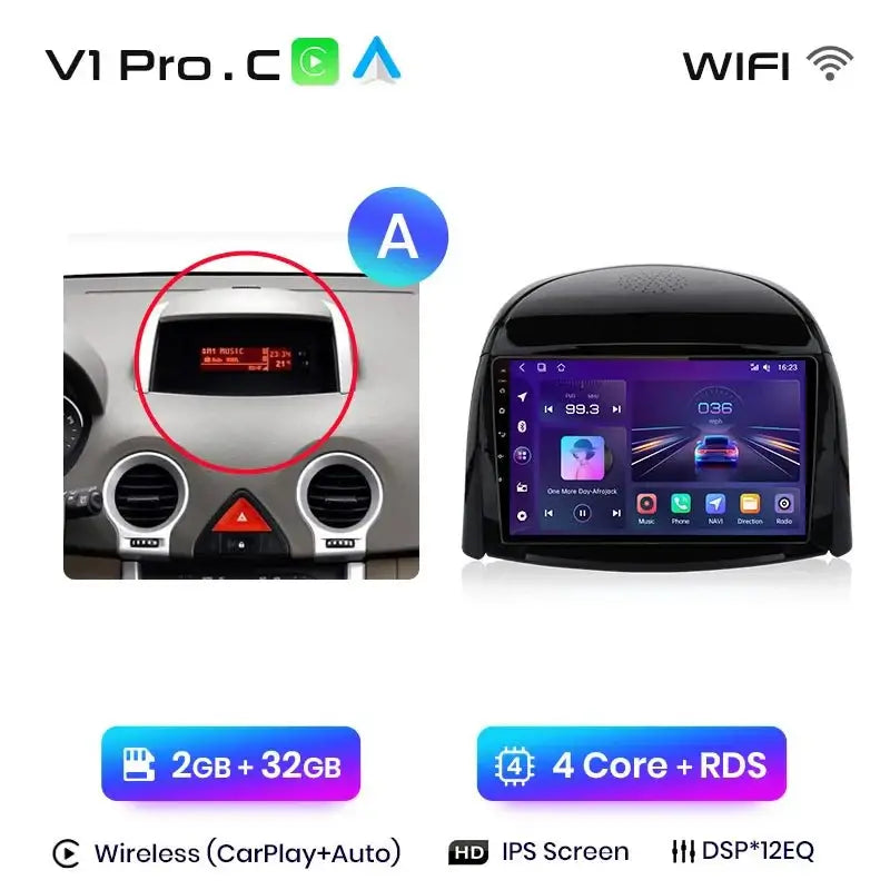 Radio Samochodowe V1 Plus do Renault Koleos (2008 - 2016) – Bezprzewodowy CarPlay i Android Auto | Ulepszony System Inteligentny - Multigenus