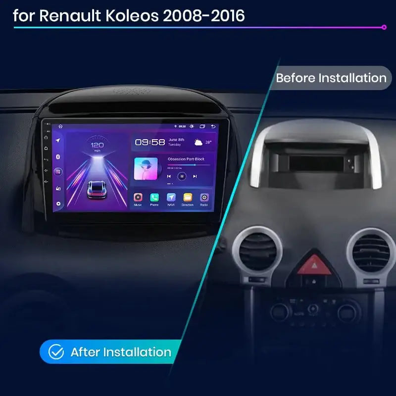 Radio Samochodowe V1 Plus do Renault Koleos (2008 - 2016) – Bezprzewodowy CarPlay i Android Auto | Ulepszony System Inteligentny - Multigenus