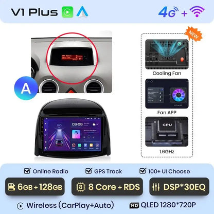 Radio Samochodowe V1 Plus do Renault Koleos (2008 - 2016) – Bezprzewodowy CarPlay i Android Auto | Ulepszony System Inteligentny - Multigenus