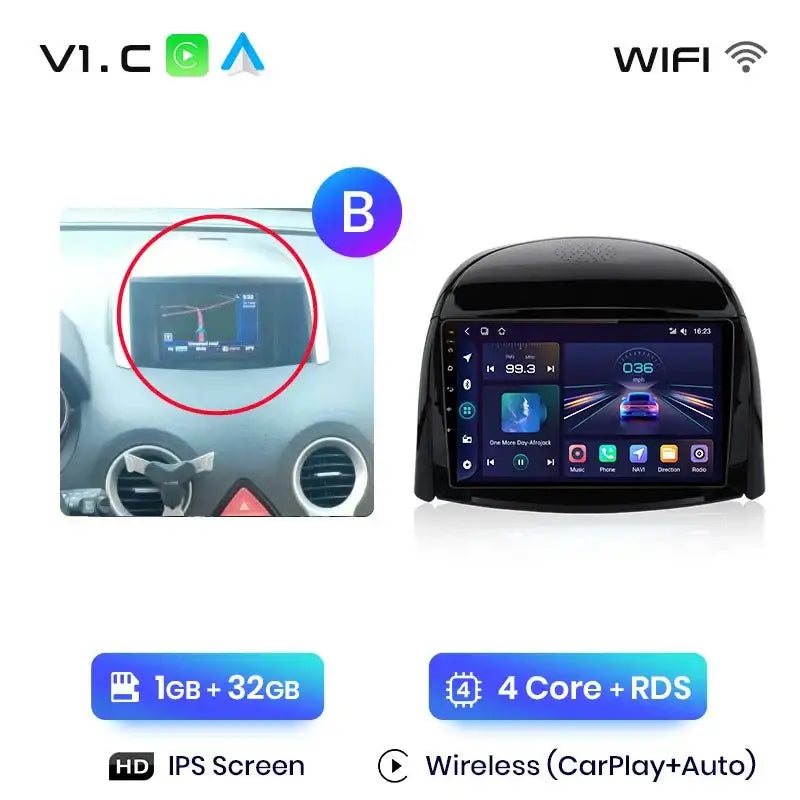 Radio Samochodowe V1 Plus do Renault Koleos (2008 - 2016) – Bezprzewodowy CarPlay i Android Auto | Ulepszony System Inteligentny - Multigenus