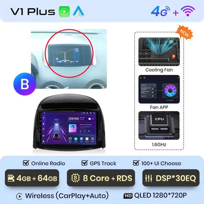Radio Samochodowe V1 Plus do Renault Koleos (2008 - 2016) – Bezprzewodowy CarPlay i Android Auto | Ulepszony System Inteligentny - Multigenus