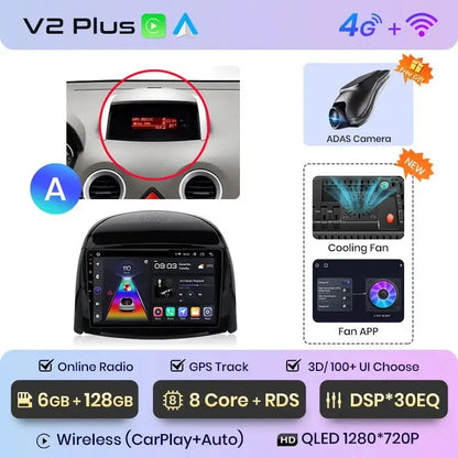 Radio Samochodowe V1 Plus do Renault Koleos (2008 - 2016) – Bezprzewodowy CarPlay i Android Auto | Ulepszony System Inteligentny - Multigenus
