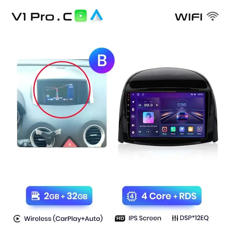 Radio Samochodowe V1 Plus do Renault Koleos (2008 - 2016) – Bezprzewodowy CarPlay i Android Auto | Ulepszony System Inteligentny - Multigenus