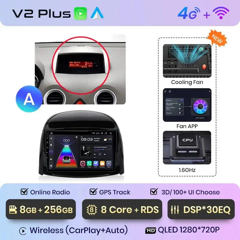 Radio Samochodowe V1 Plus do Renault Koleos (2008 - 2016) – Bezprzewodowy CarPlay i Android Auto | Ulepszony System Inteligentny - Multigenus