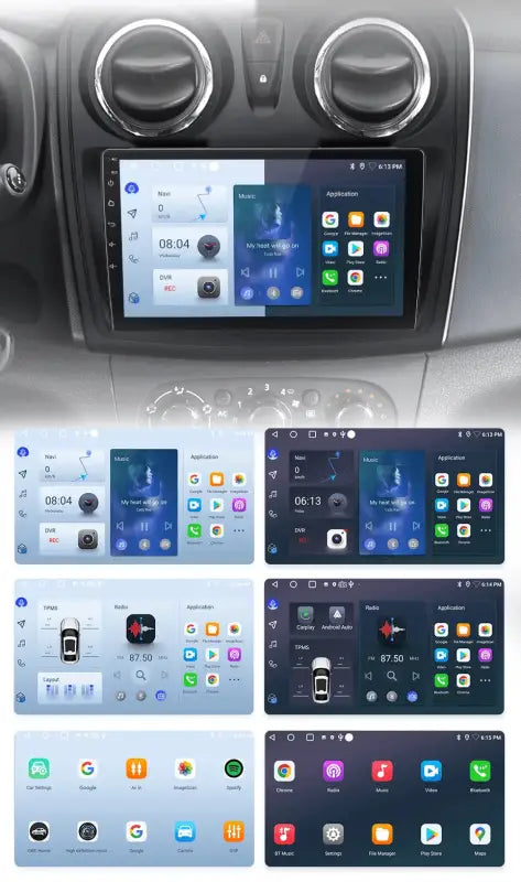 Radio nawigacja Renault Logan 2 Sandero 2014-2019 Android Auto Carplay - Multigenus