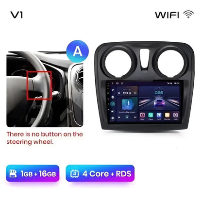 Radio nawigacja Renault Logan 2 Sandero 2014-2019 Android Auto Carplay - Multigenus