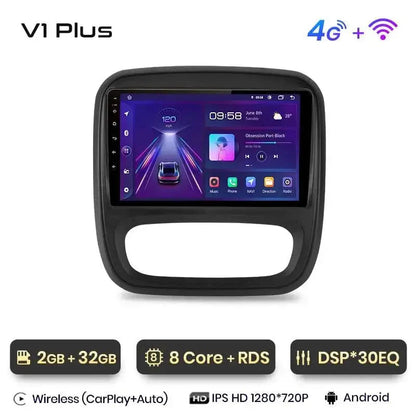 Radio nawigacja Renault Trafic 3 2014-2021 Opel Vivaro B 2014-2018 Android Auto Carplay - Multigenus