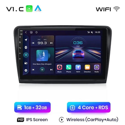 Radio samochodowe V1 Plus dla Skoda Superb 2 (2008 - 2015) - Bezprzewodowy CarPlay i Android Auto | Inteligentny system, brak DVD 2 - DIN - Multigenus