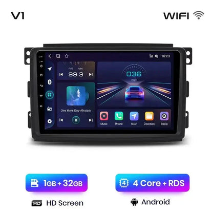Radio nawigacja Smart Fortwo 2005 - 2010 Android Auto GPS Carplay - Multigenus