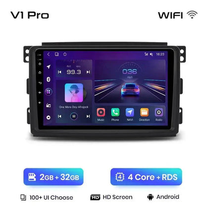 Radio nawigacja Smart Fortwo 2005 - 2010 Android Auto GPS Carplay - Multigenus