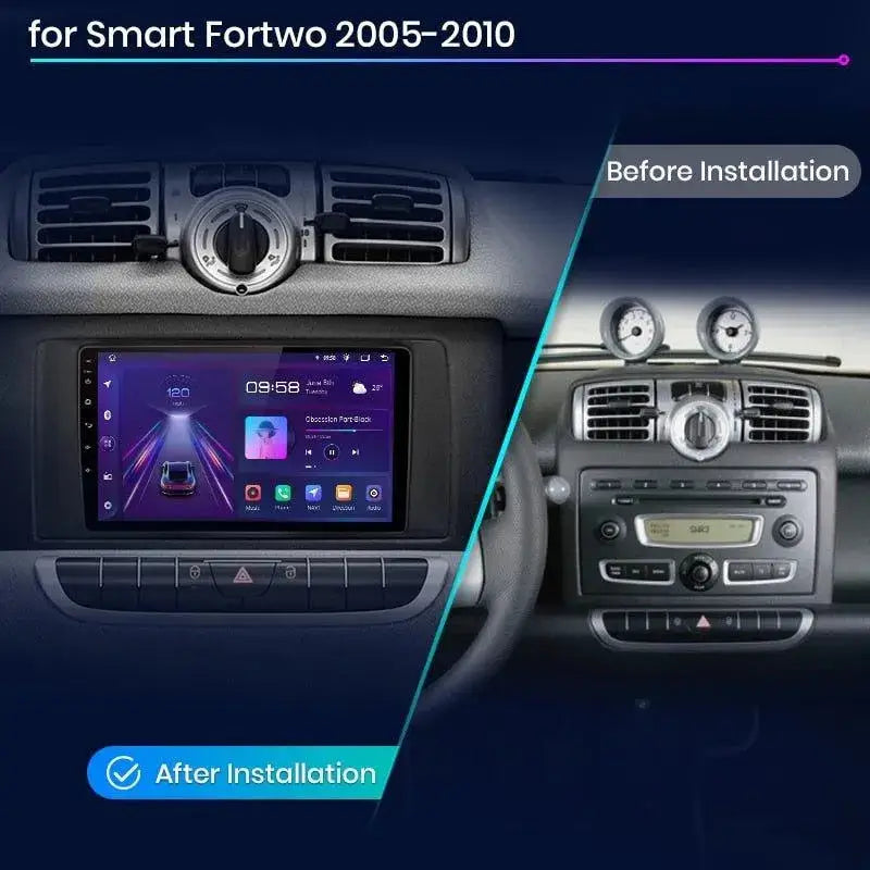Radio nawigacja Smart Fortwo 2005 - 2010 Android Auto GPS Carplay - Multigenus