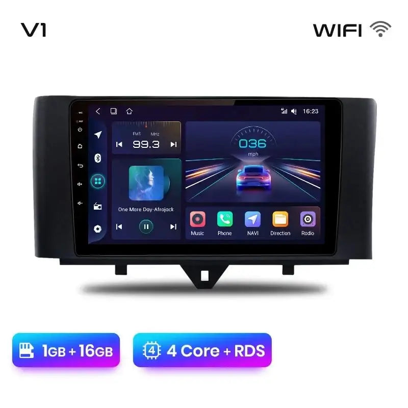 Radio dla Smart Fortwo 2011 - 2015 Bezprzewodowy CarPlay i Android Auto, Inteligentny System - Multigenus