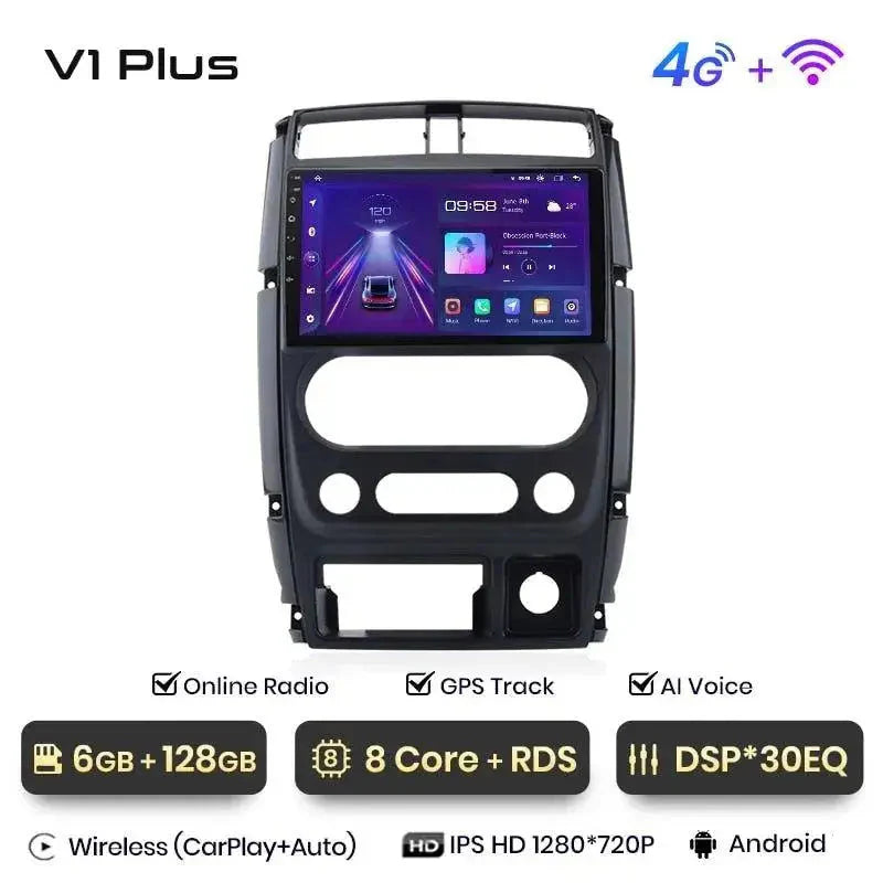 Radio nawigacja Suzuki Jimny 3 2005 - 2019 Carplay Android Auto - Multigenus