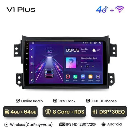 Radio nawigacja SUZUKI Splash Ritz 2004-2010 Opel Agila 2008-2012 Android Auto Carplay - Multigenus