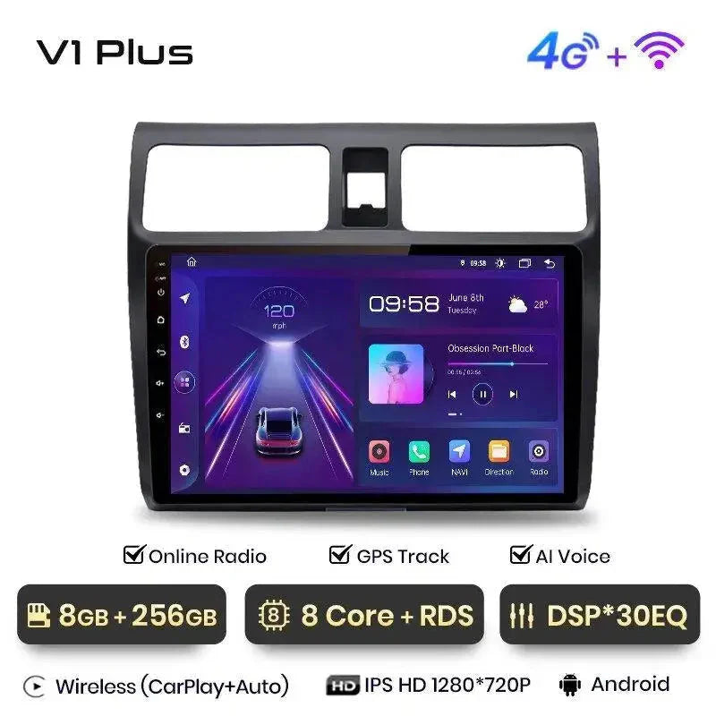 Radio nawigacja Suzuki Swift 2003 - 2010 Carplay Android Auto - Multigenus