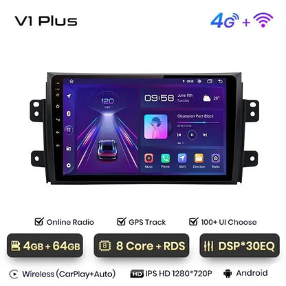Radio nawigacja Suzuki SX4 2006-2013 Fiat Sedici 2005 - 2014 Carplay Android Auto - Multigenus