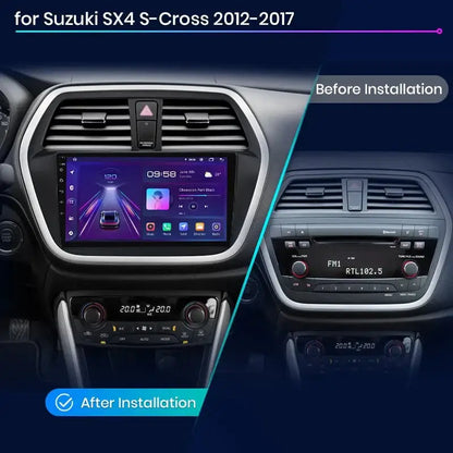Radio dla Suzuki SX4 & S - Cross 2012 - 2016 z CarPlay i 4G GPS 2 - DIN AI Voice Android Auto - Multigenus