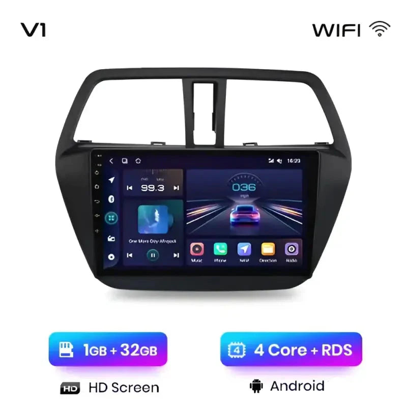 Radio dla Suzuki SX4 & S - Cross 2012 - 2016 z CarPlay i 4G GPS 2 - DIN AI Voice Android Auto - Multigenus