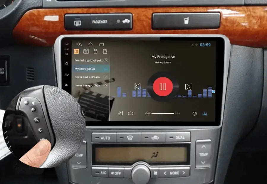 Radio do Toyota Avensis T25 od 2002 - 2008 z Bezprzewodowym CarPlay i Android Auto Multimedia GPS - Multigenus