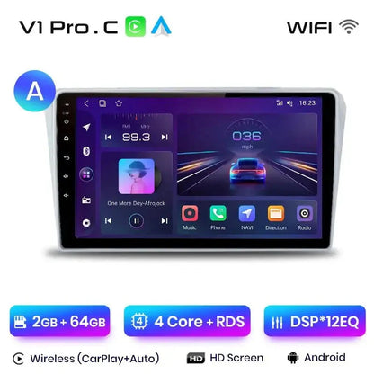 Radio do Toyota Avensis T25 od 2002 - 2008 z Bezprzewodowym CarPlay i Android Auto Multimedia GPS - Multigenus