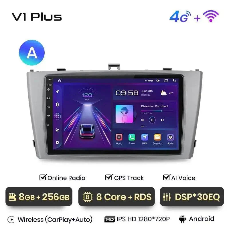 Radio nawigacja Toyota Avensis T27 2008 - 2015 Carplay Android Auto - Multigenus