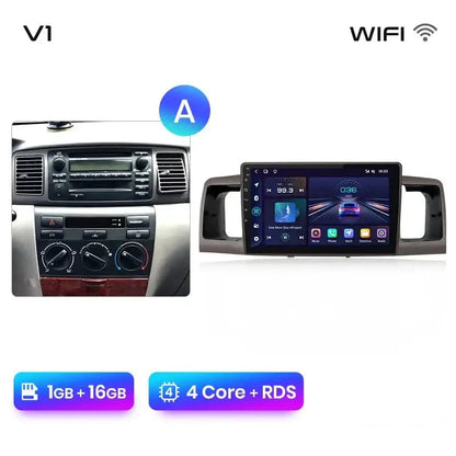 Radio do Toyota Corolla E120 E130 2000 - 2004 z Android Auto i Bezprzewodowym CarPlay - Multigenus