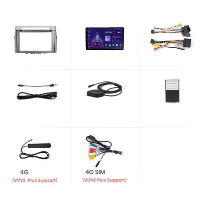 Radio Android Auto do Toyota Corolla Verso 2004 - 2009 – 2 - DIN Multimedia GPS z CarPlay - Multigenus
