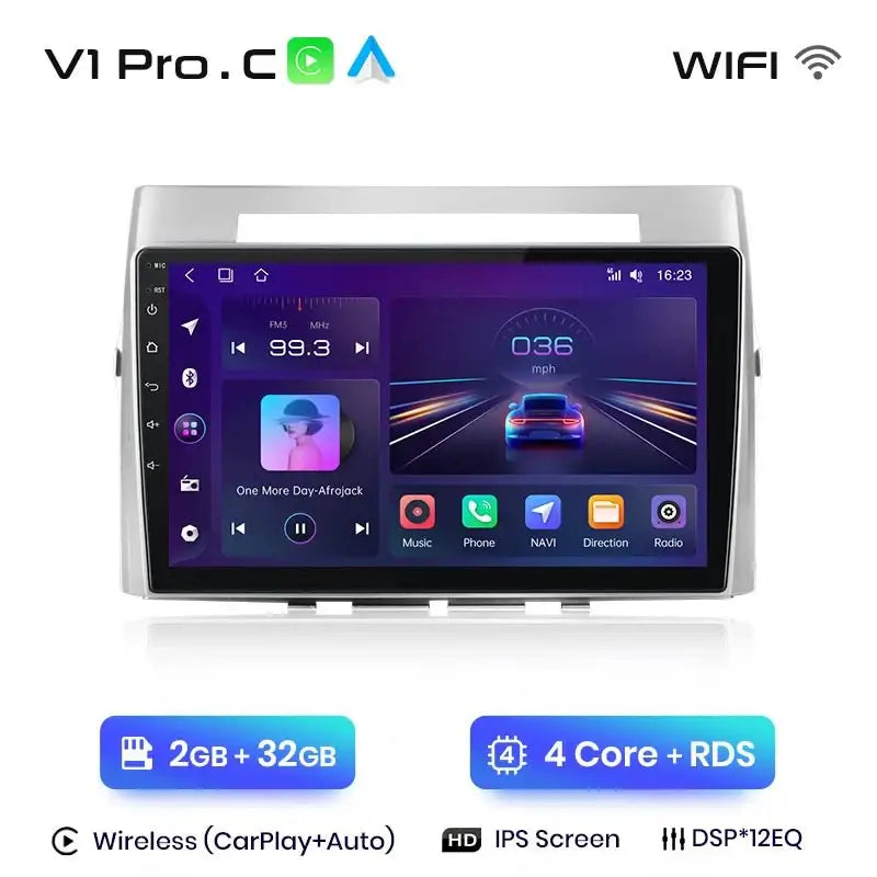 Radio Android Auto do Toyota Corolla Verso 2004 - 2009 – 2 - DIN Multimedia GPS z CarPlay - Multigenus